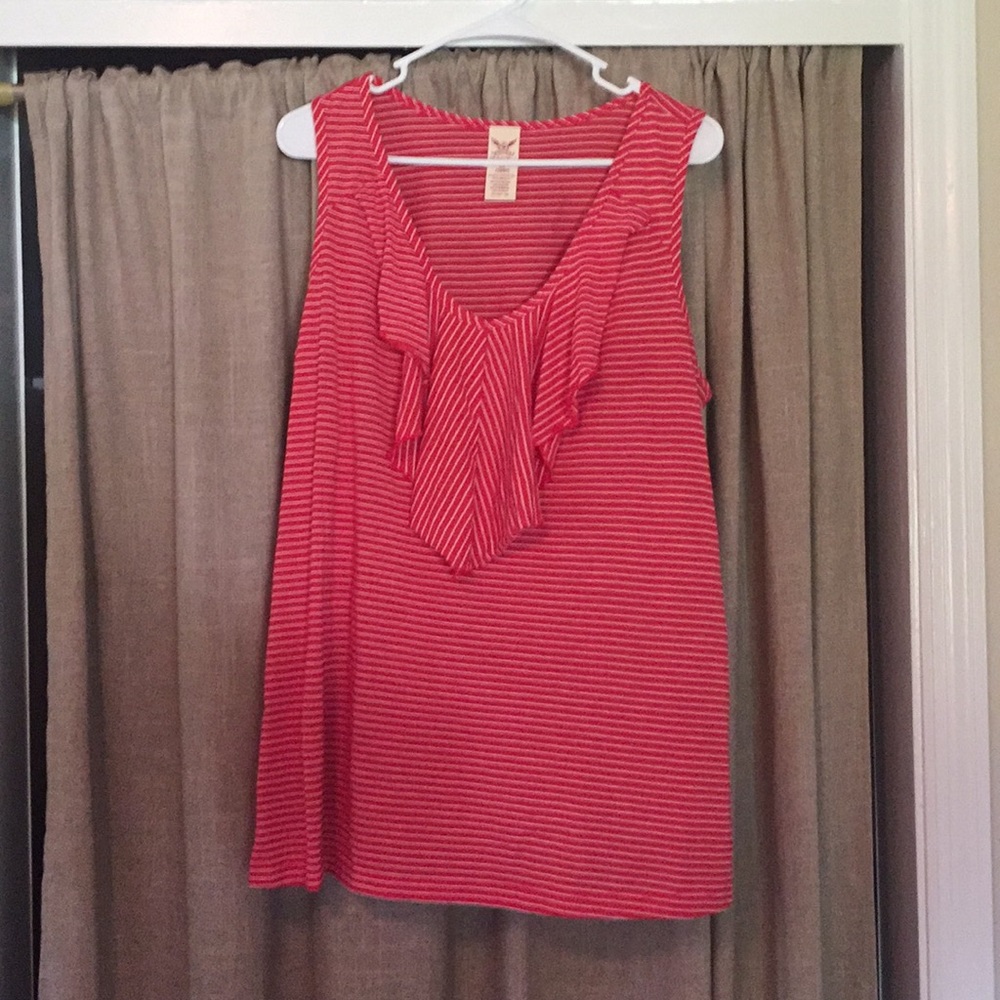 Red and White Striped Tank